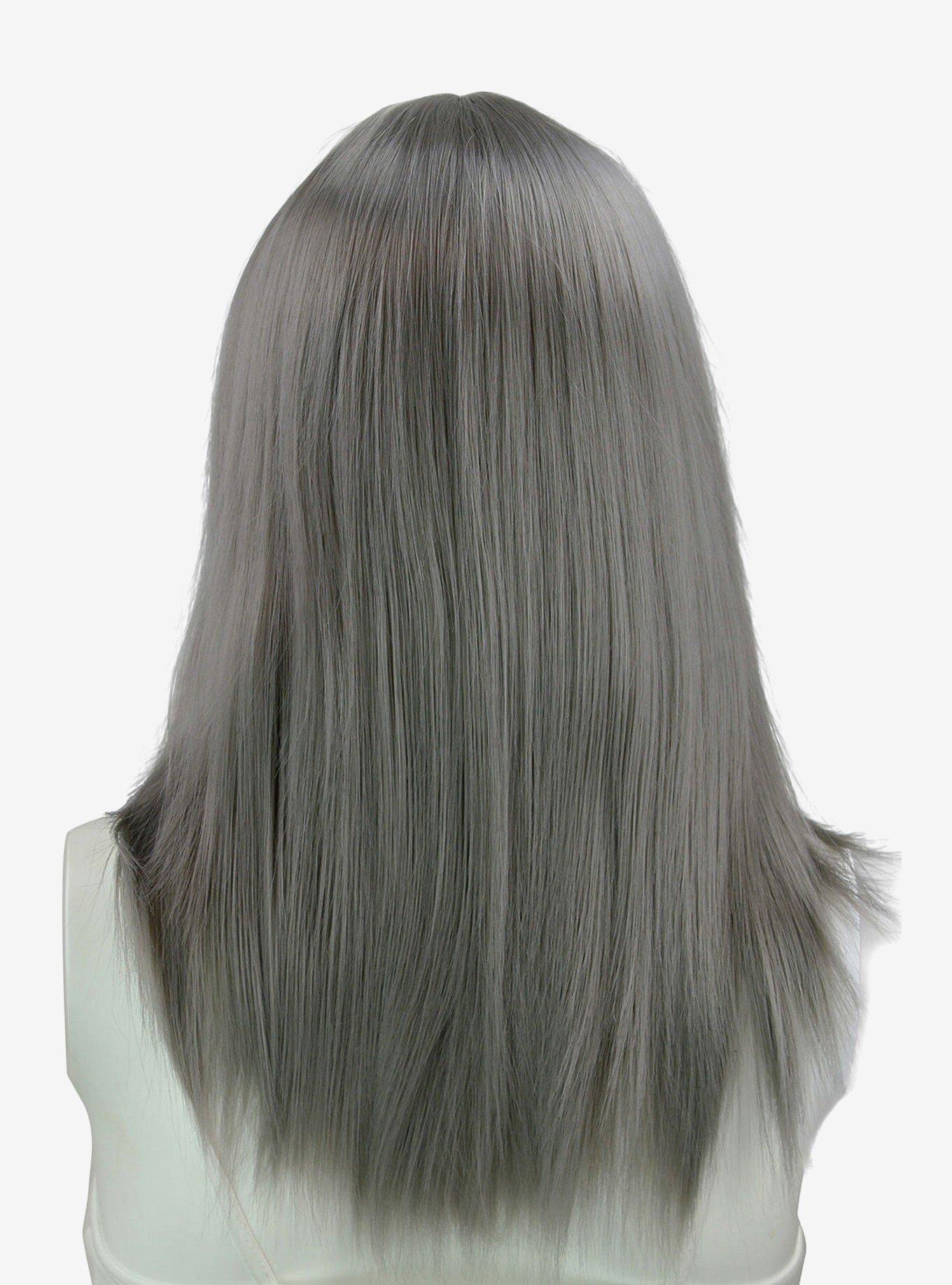 Epic Cosplay Theia Gunmetal Grey Medium Length Wig, , alternate