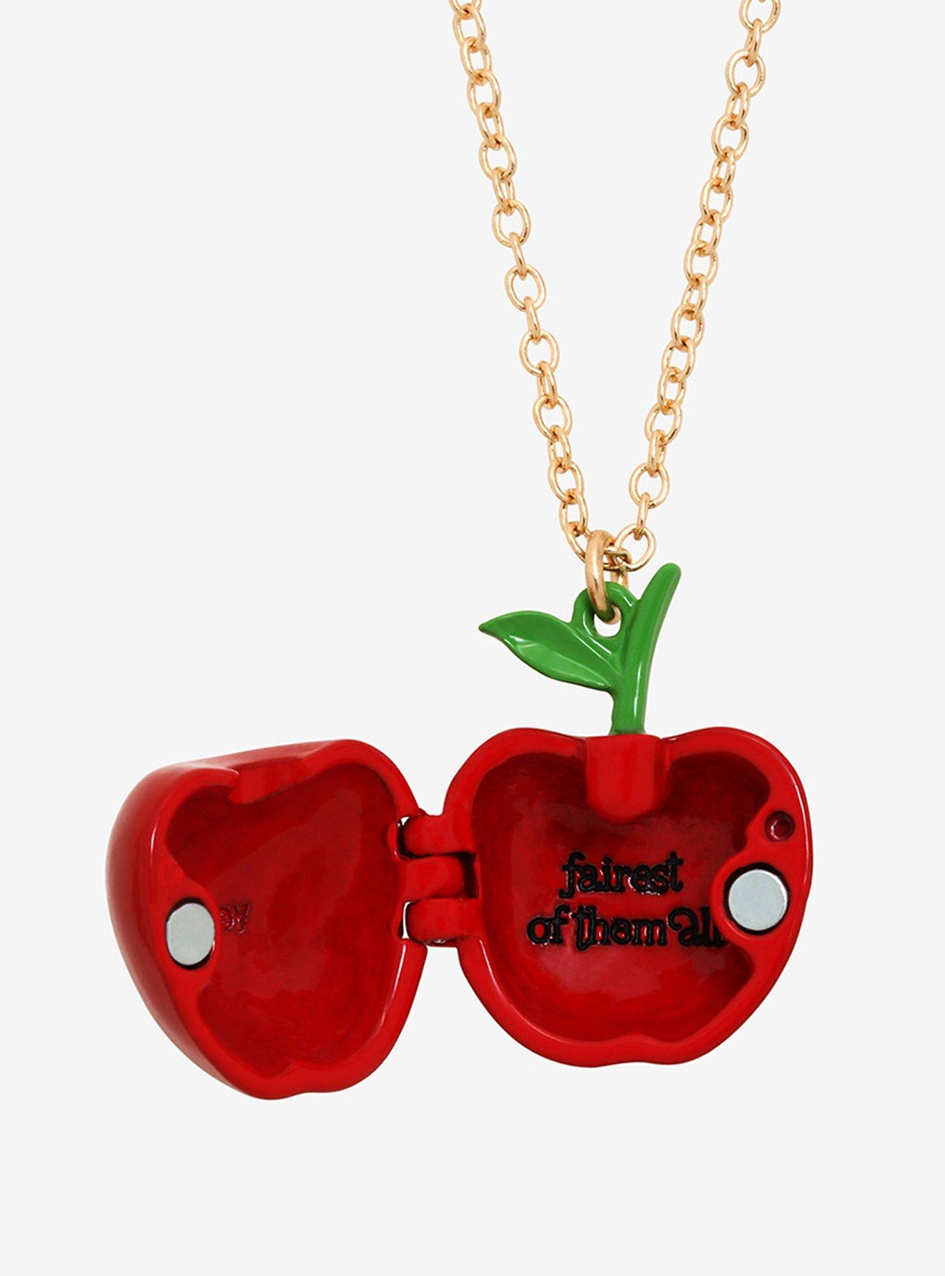 Disney Princess Snow White Apple Locket Necklace, , alternate