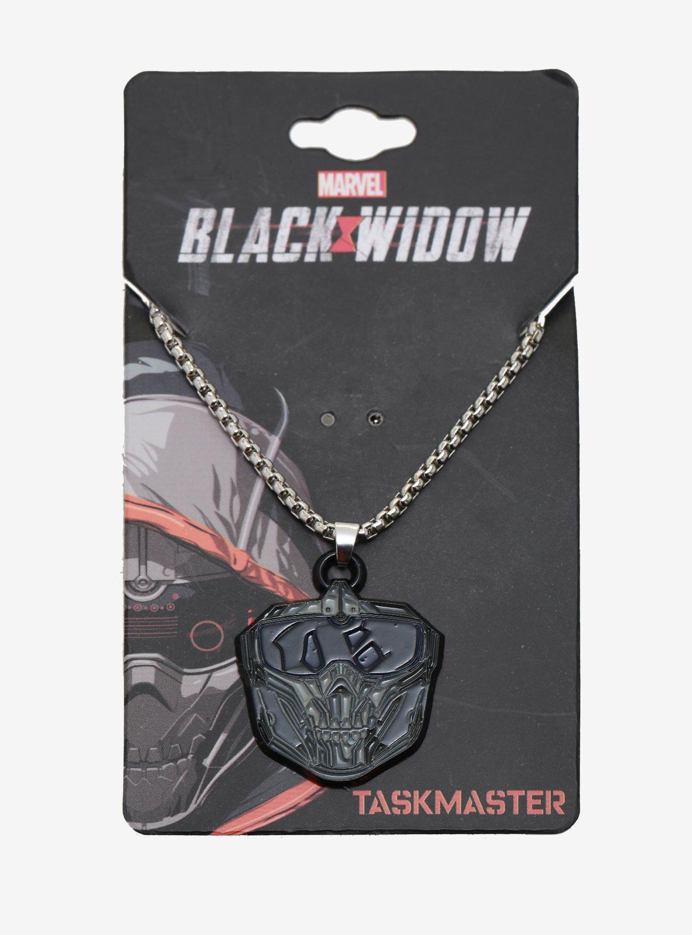 Marvel Black Widow Taskmaster Mask Necklace, , alternate