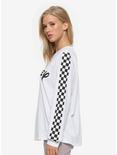 Our Universe Disney Checkered Women's Long Sleeve T-Shirt - BoxLunch Exclusive, WHITE, alternate