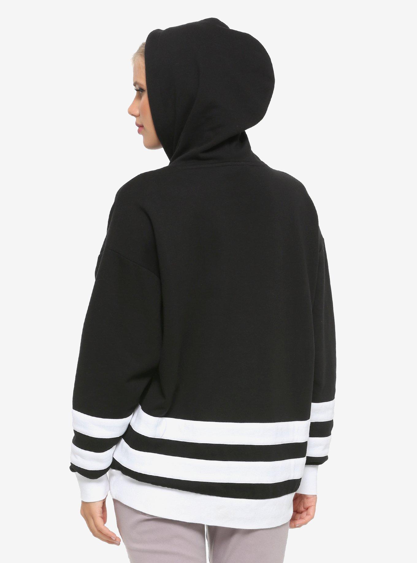 Marvel Logo Women's Pullover Hoodie - BoxLunch Exclusive, BLACK, alternate