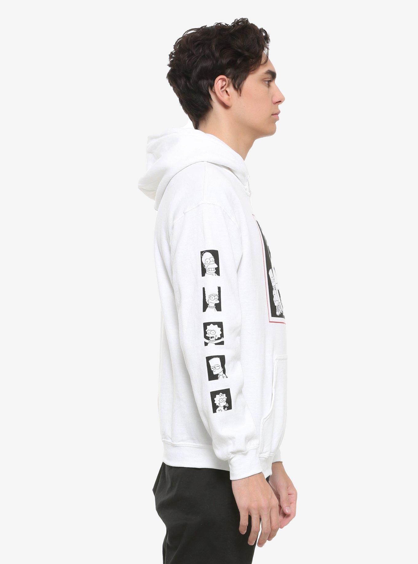 The Simpsons Black & White Family Portrait Hoodie, MULTI, alternate