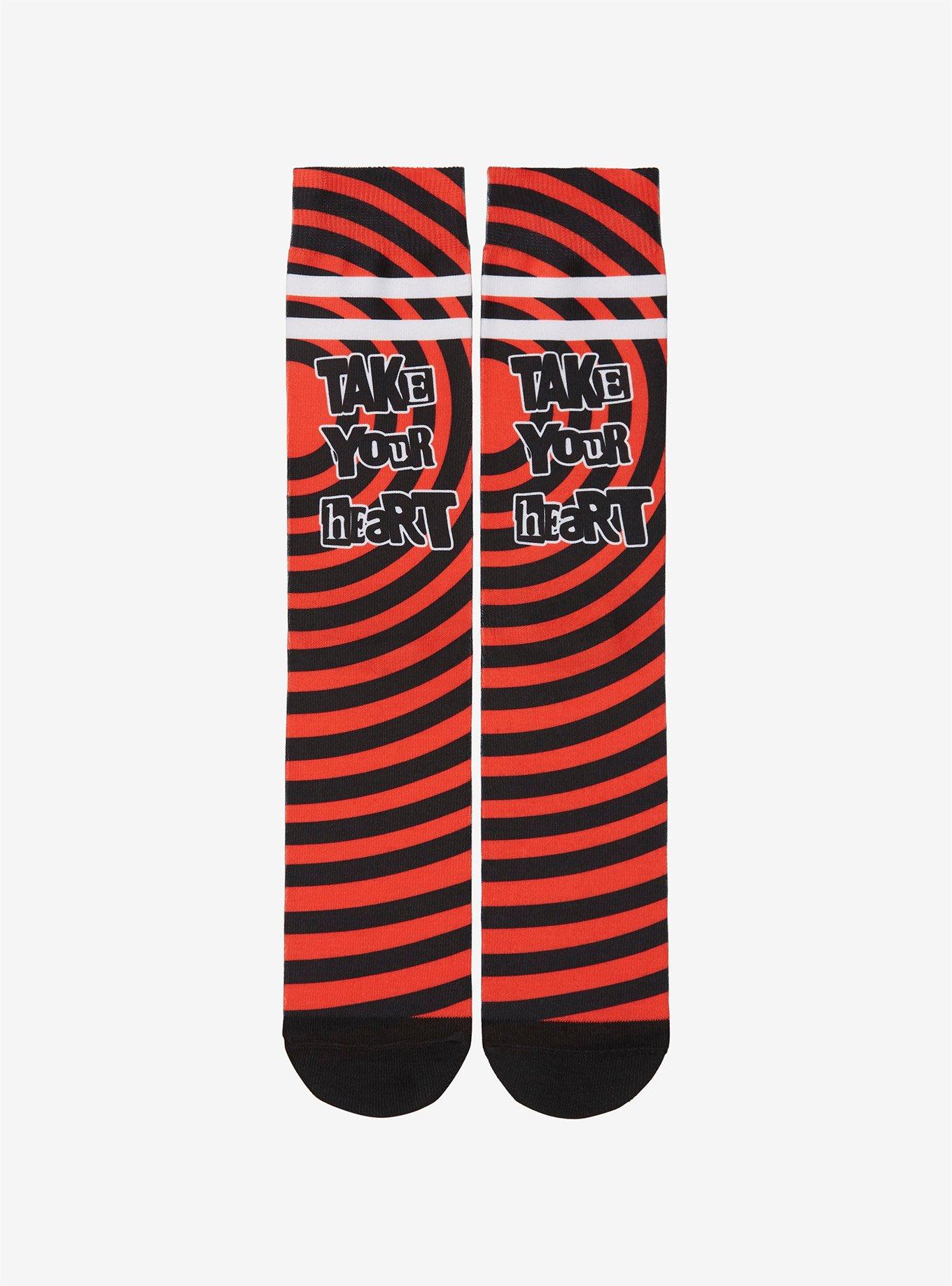 Persona 5 Take Your Heart Red & Black Socks, , alternate