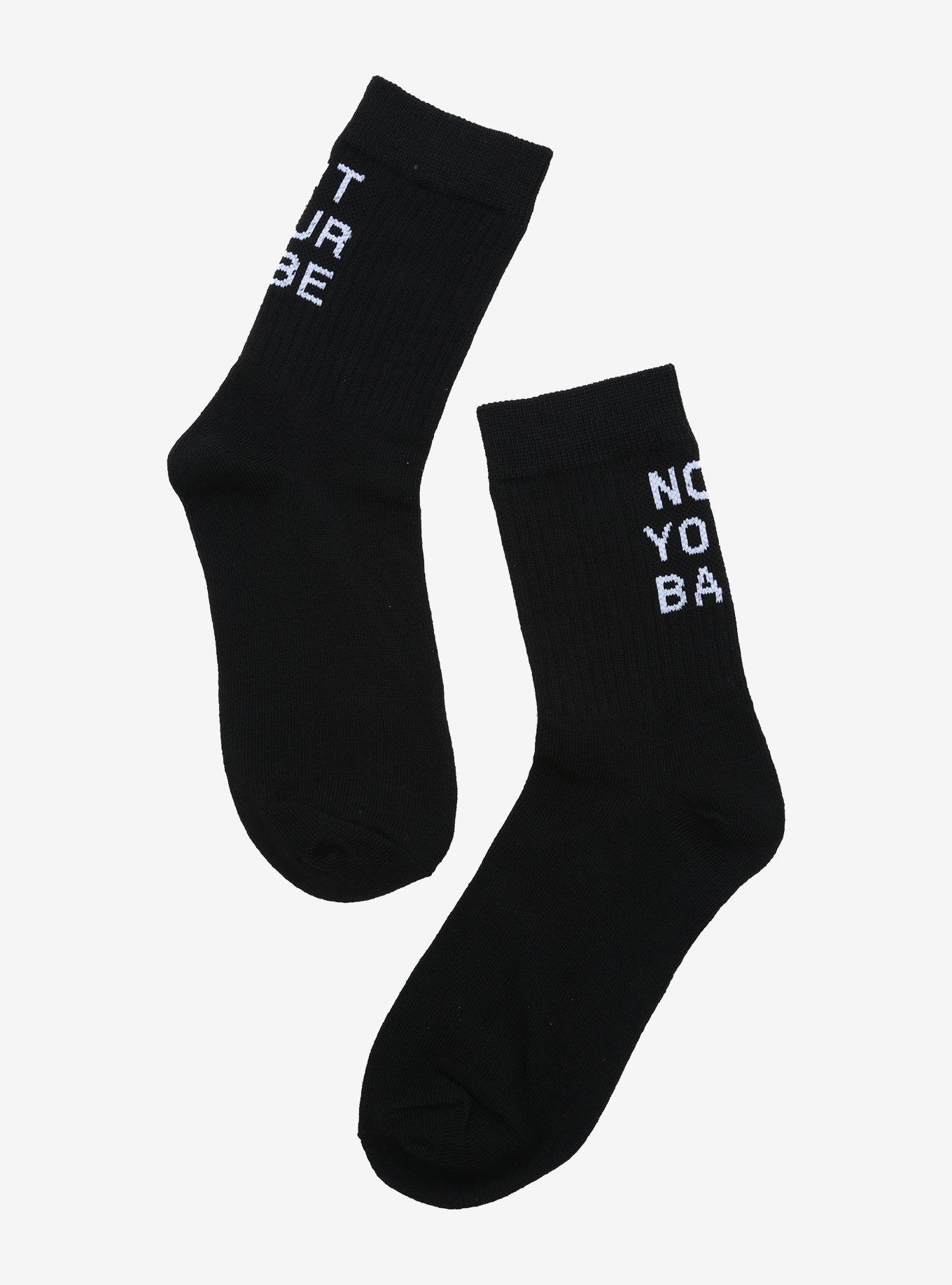 Not Your Babe Crew Socks, , alternate