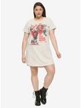 The Texas Chainsaw Massacre Red & Black Collage T-Shirt Dress Plus Size, OATMEAL, alternate