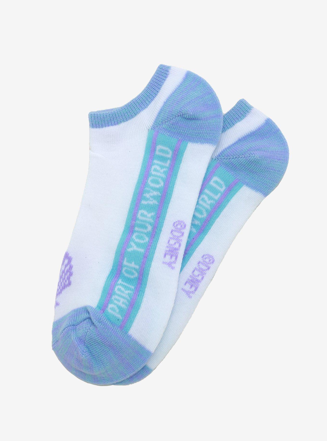 Disney The Little Mermaid Ariel Part Of Your World No-Show Socks, , alternate