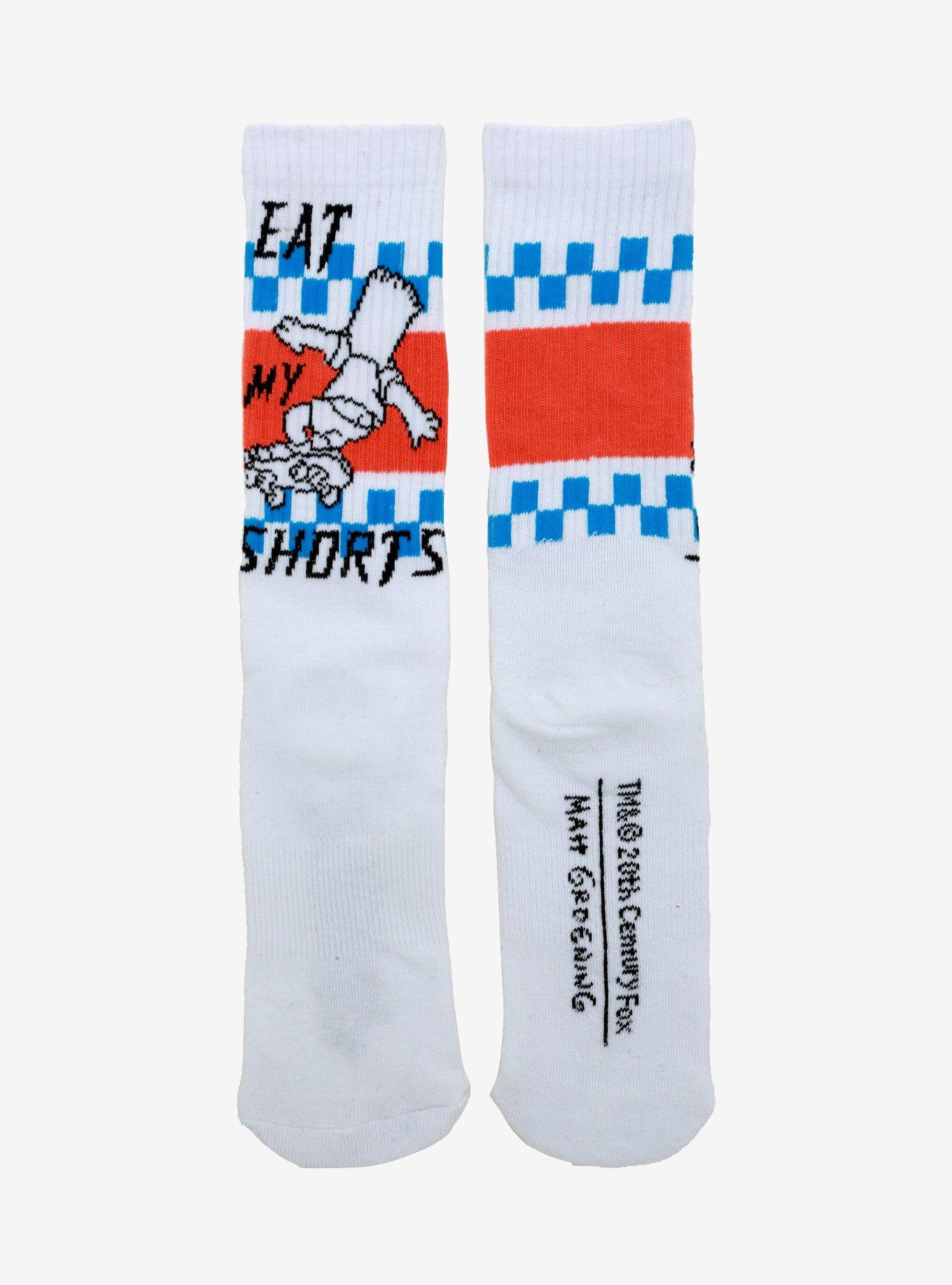 The Simpsons Bart Eat My Shorts Crew Socks, , alternate