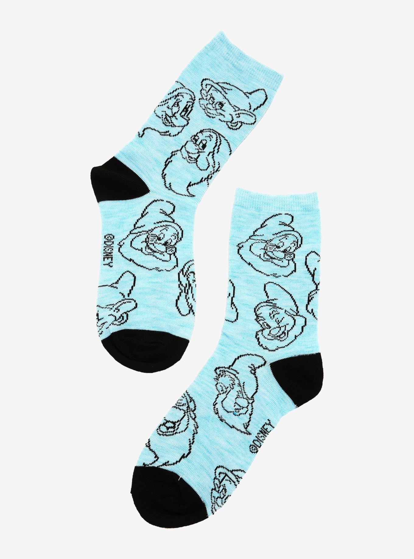Disney Snow White And The Seven Dwarfs All The Feels Crew Socks, , alternate