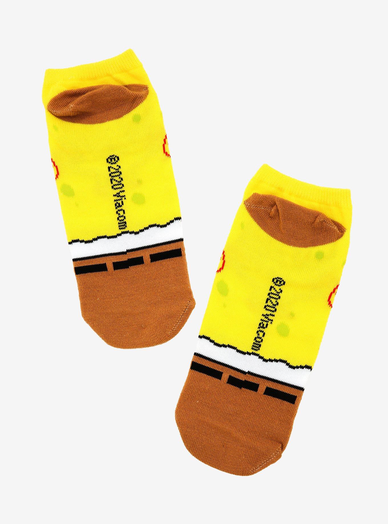 SpongeBob SquarePants Face No-Show Socks, , alternate