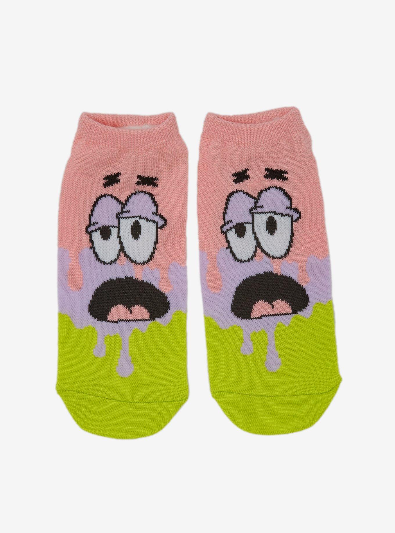 SpongeBob SquarePants Patrick Melting No-Show Socks, , alternate