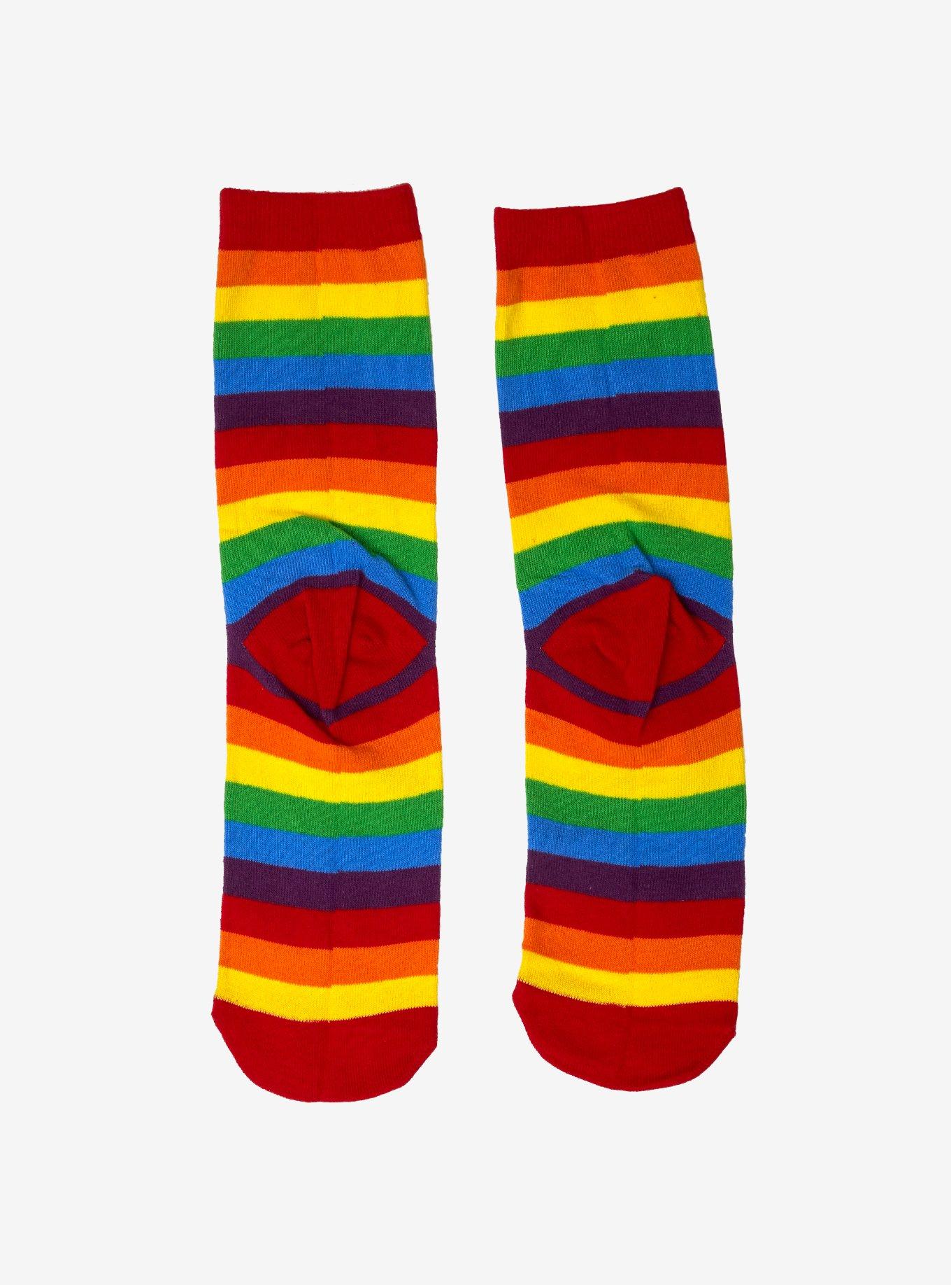 Rainbow Lollipop Crew Socks, , alternate