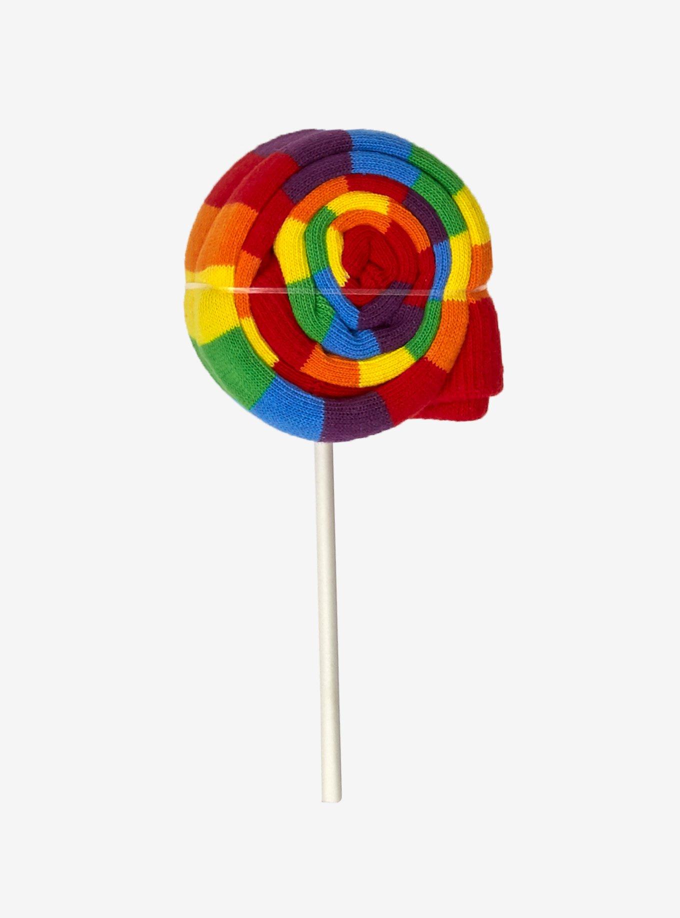 Rainbow Lollipop Crew Socks, , alternate