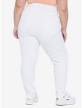HT Denim Off-White Destructed Mom Jeans Plus Size, OFF WHITE, alternate