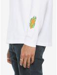 Billie Eilish Green Flames Long-Sleeve T-Shirt, WHITE, alternate