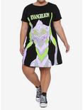 Neon Genesis Evangelion Eva Unit-01 T-Shirt Dress Plus Size, BLACK, alternate