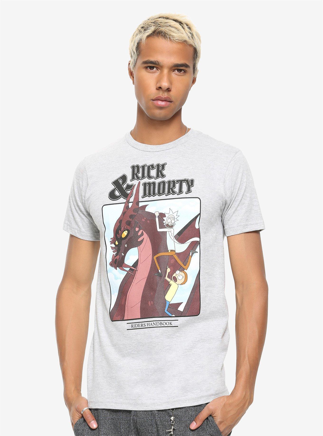 Rick And Morty Dragon T-Shirt, GREY, alternate