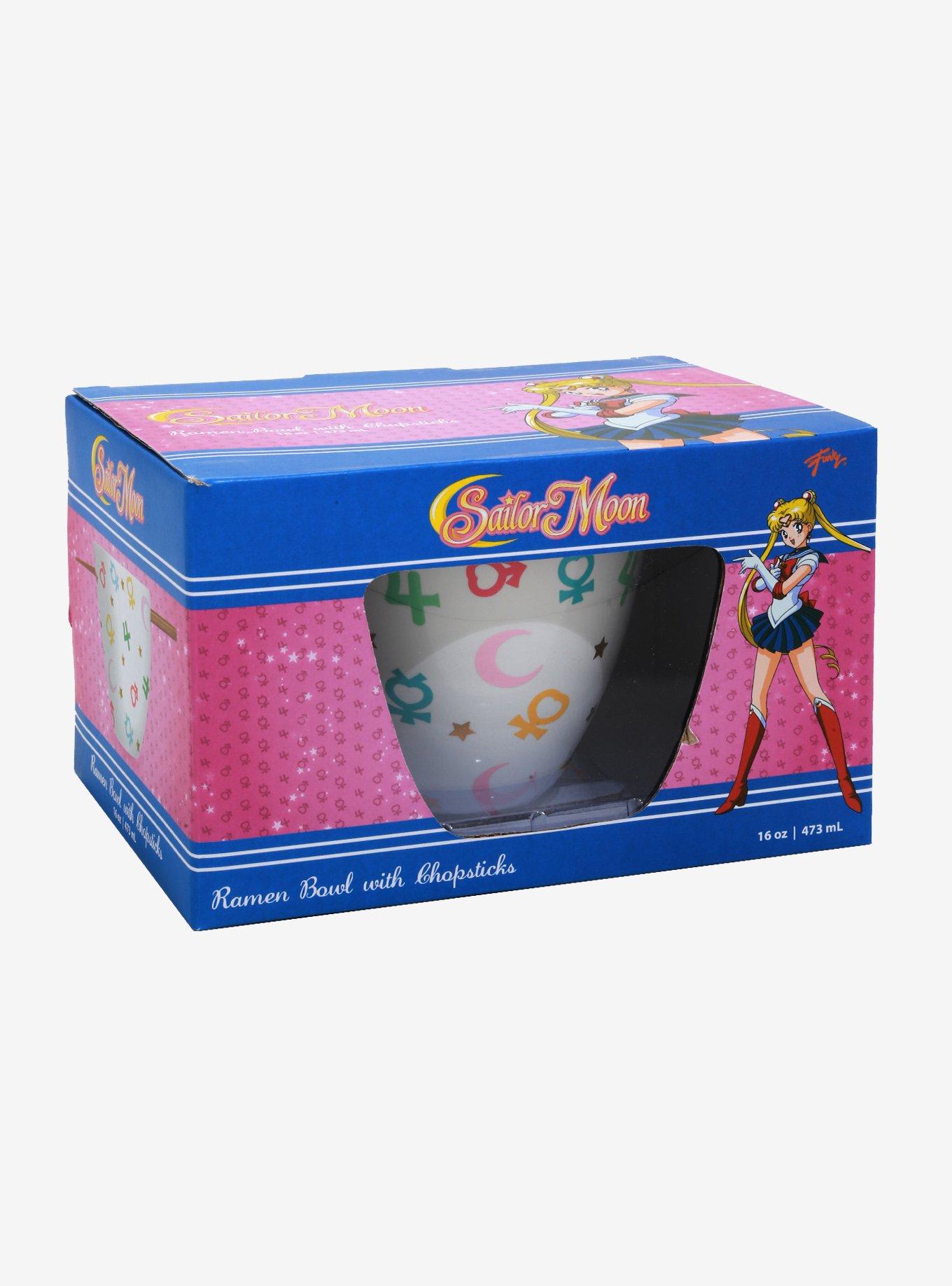 Sailor Moon Sailor Scout Symbols Ramen Bowl With Chopsticks, , alternate