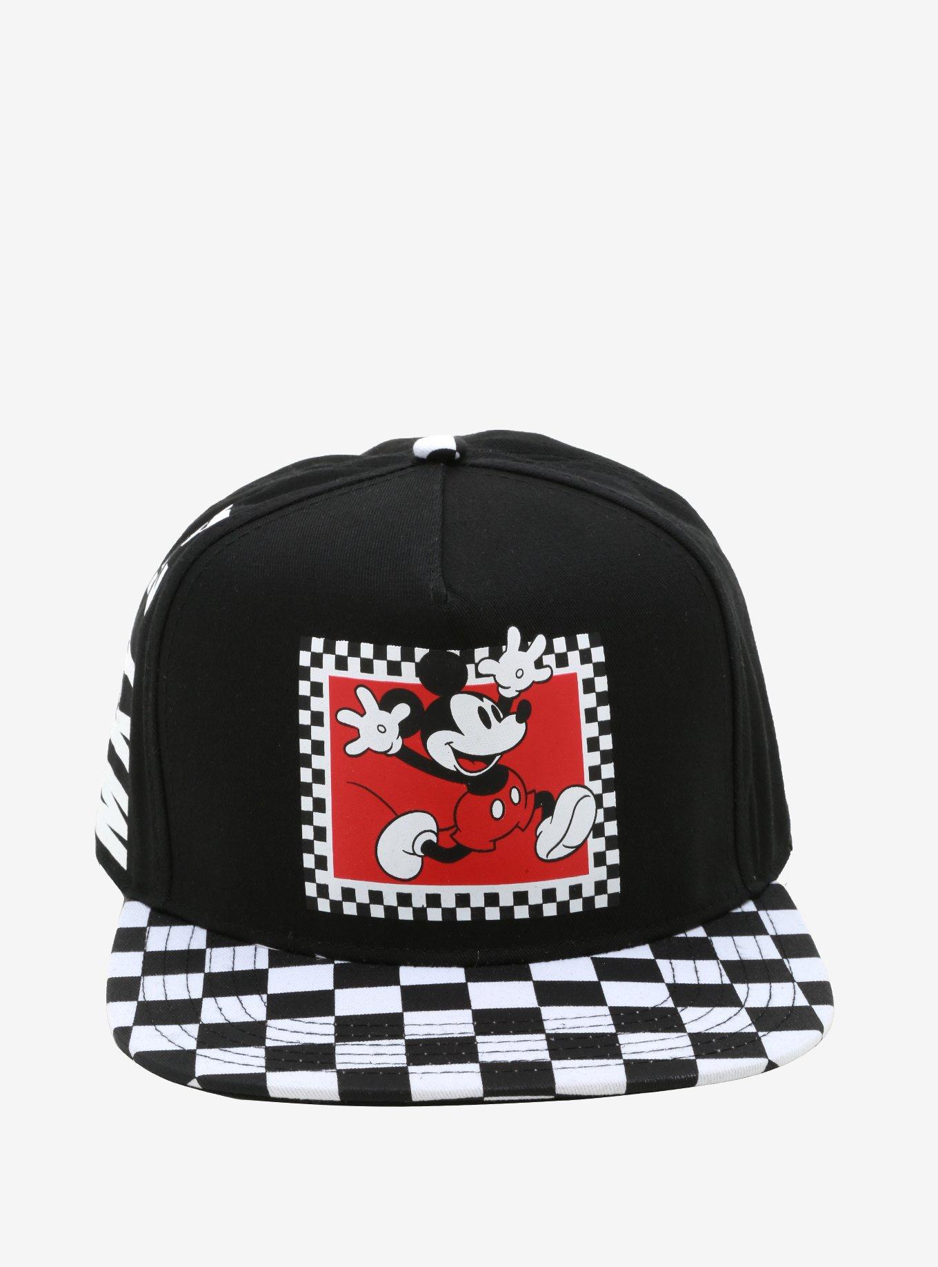 Disney Mickey Mouse Checkered Snapback Hat, , alternate