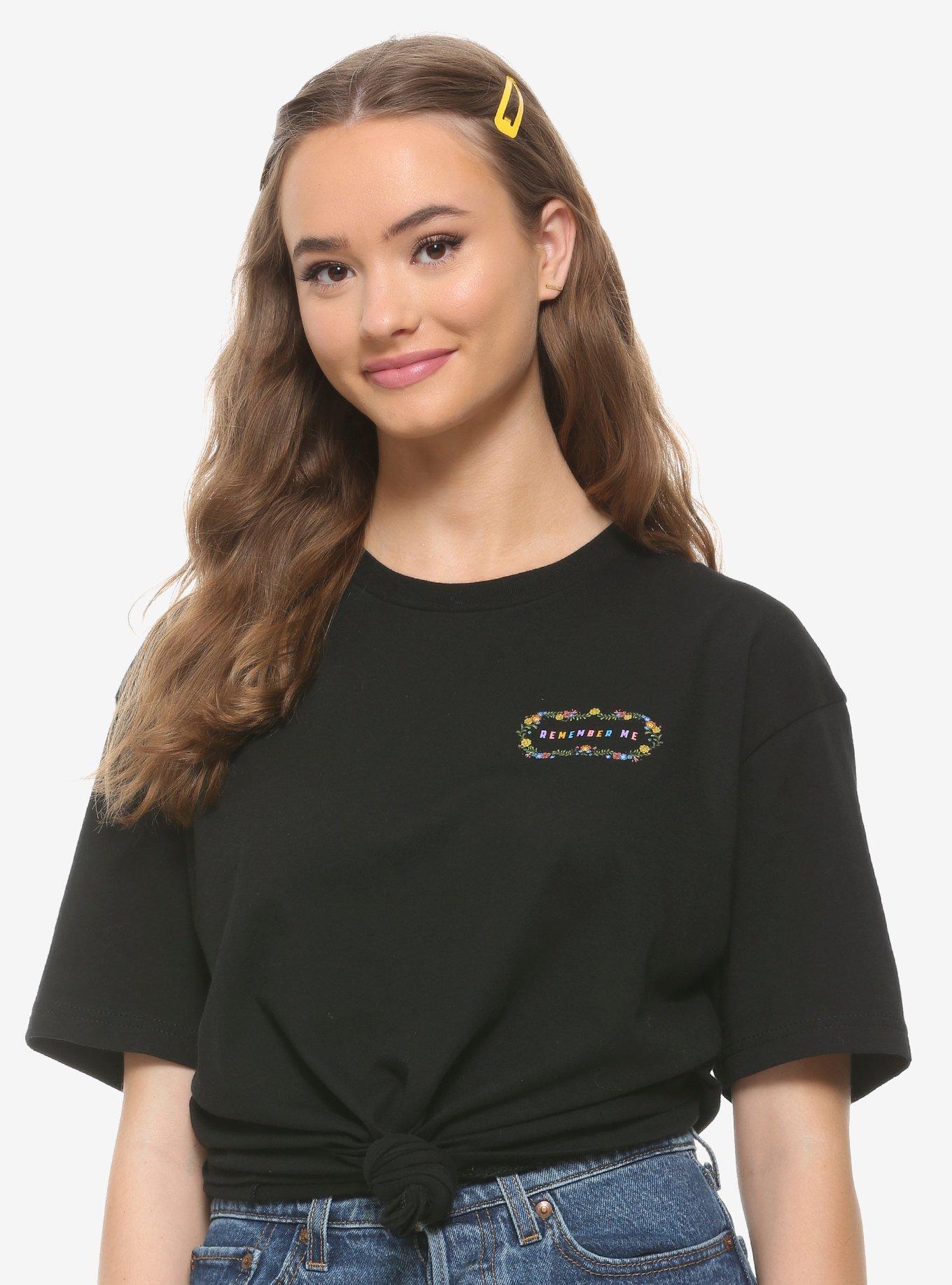 Disney Pixar Coco Dia de Muertos Women's T-Shirt - BoxLunch Exclusive, BLACK, alternate