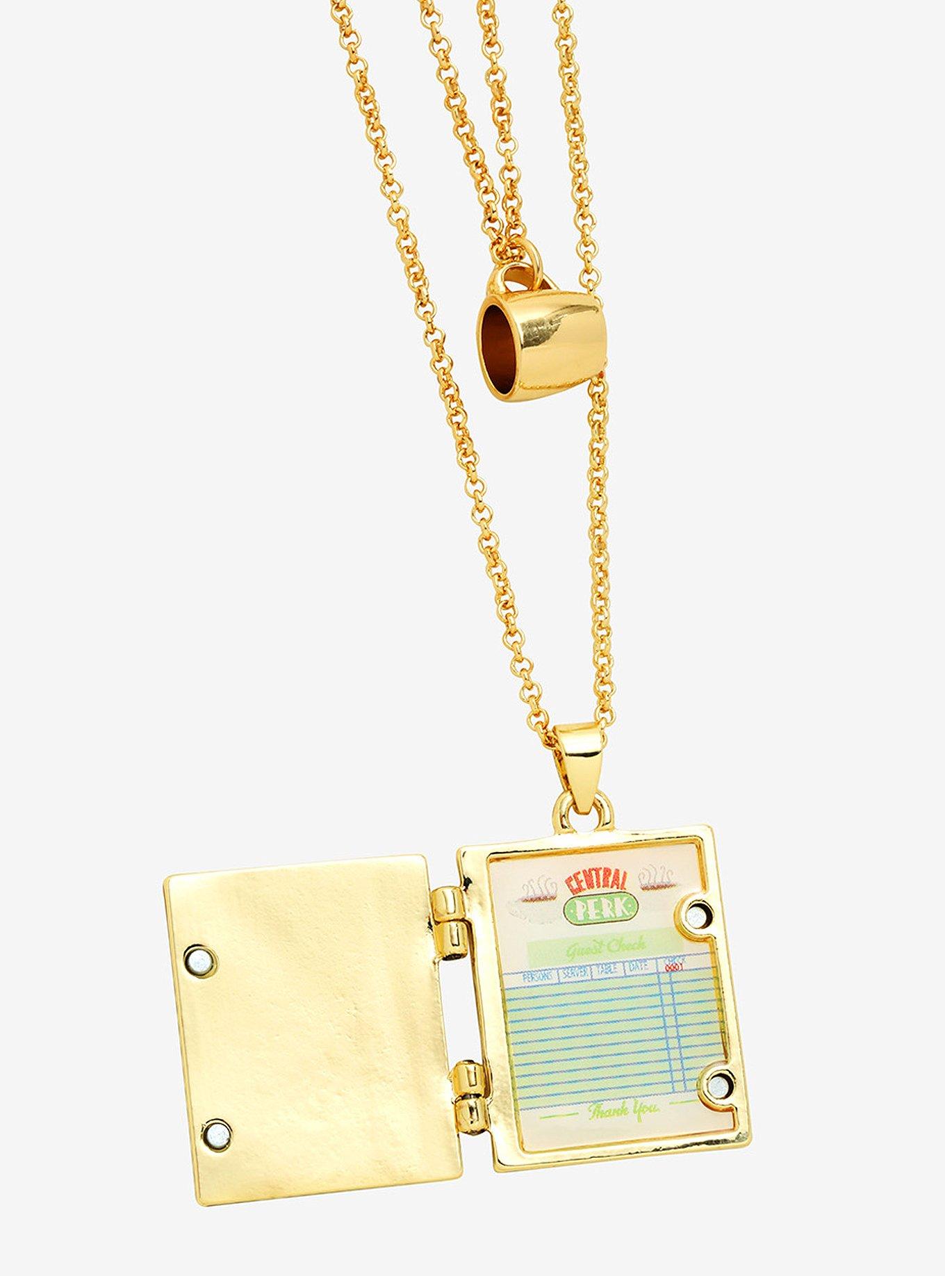 Friends Central Perk Guest Check Locket Layered Necklace, , alternate
