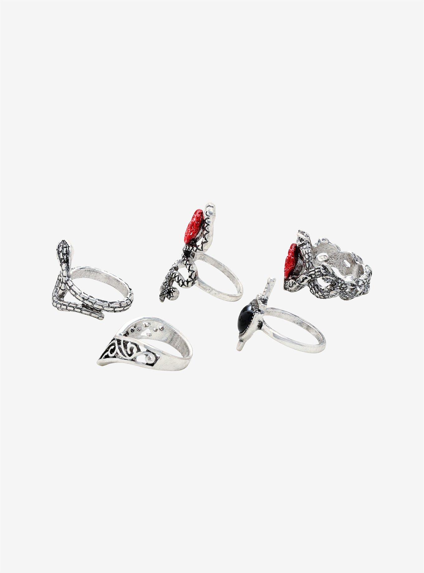 Rose Snake Ring Set | Hot Topic