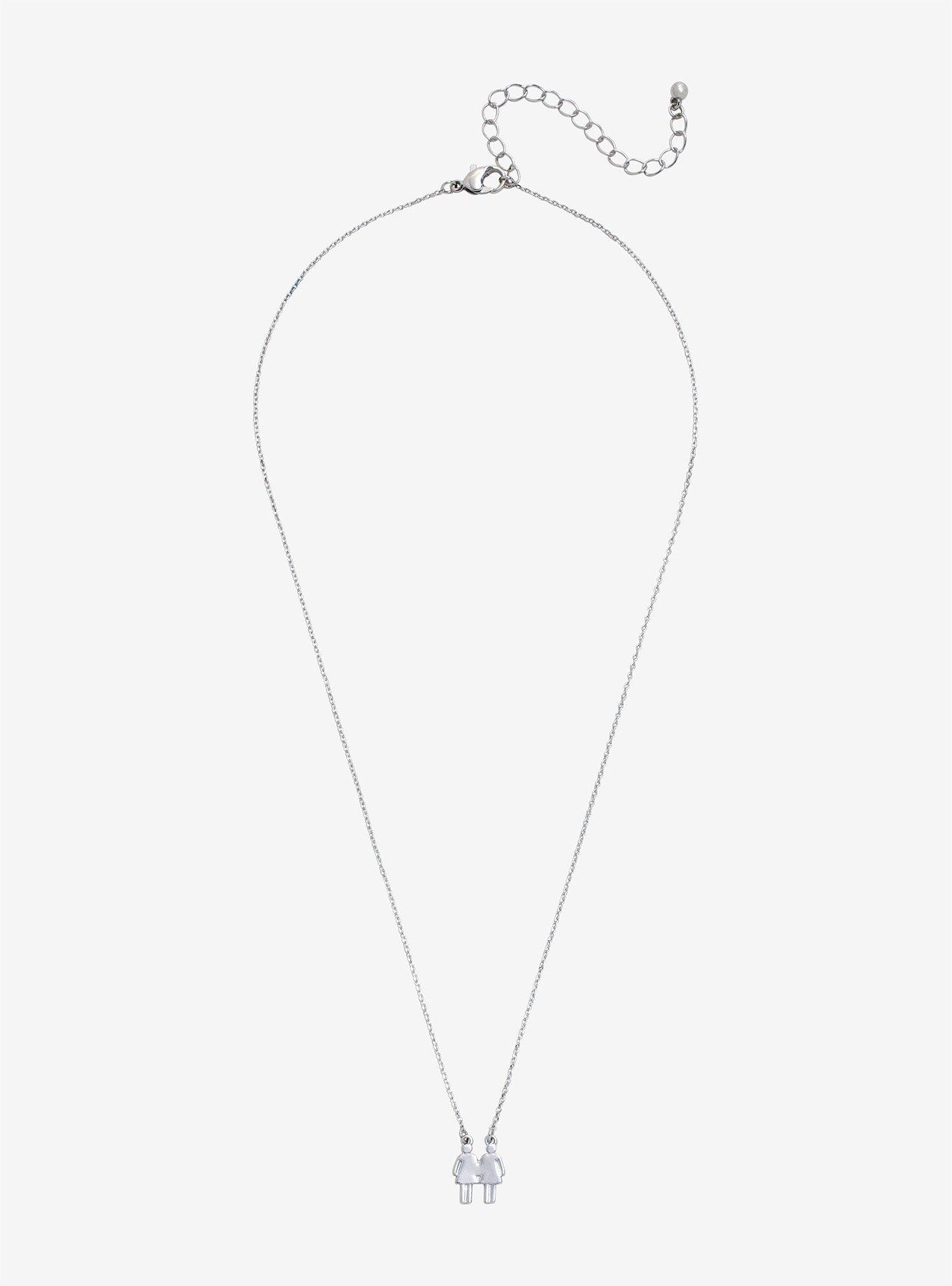 Girl & Girl Dainty Necklace, , alternate