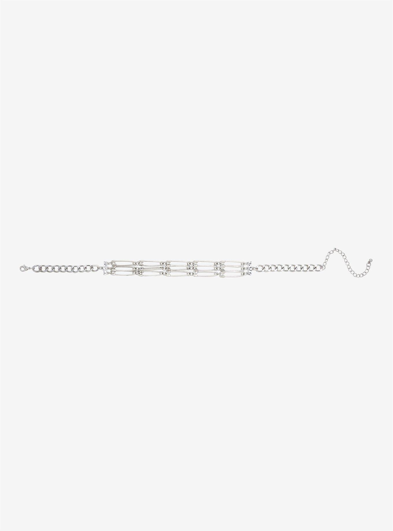 Safety Pin Layered Choker, , alternate