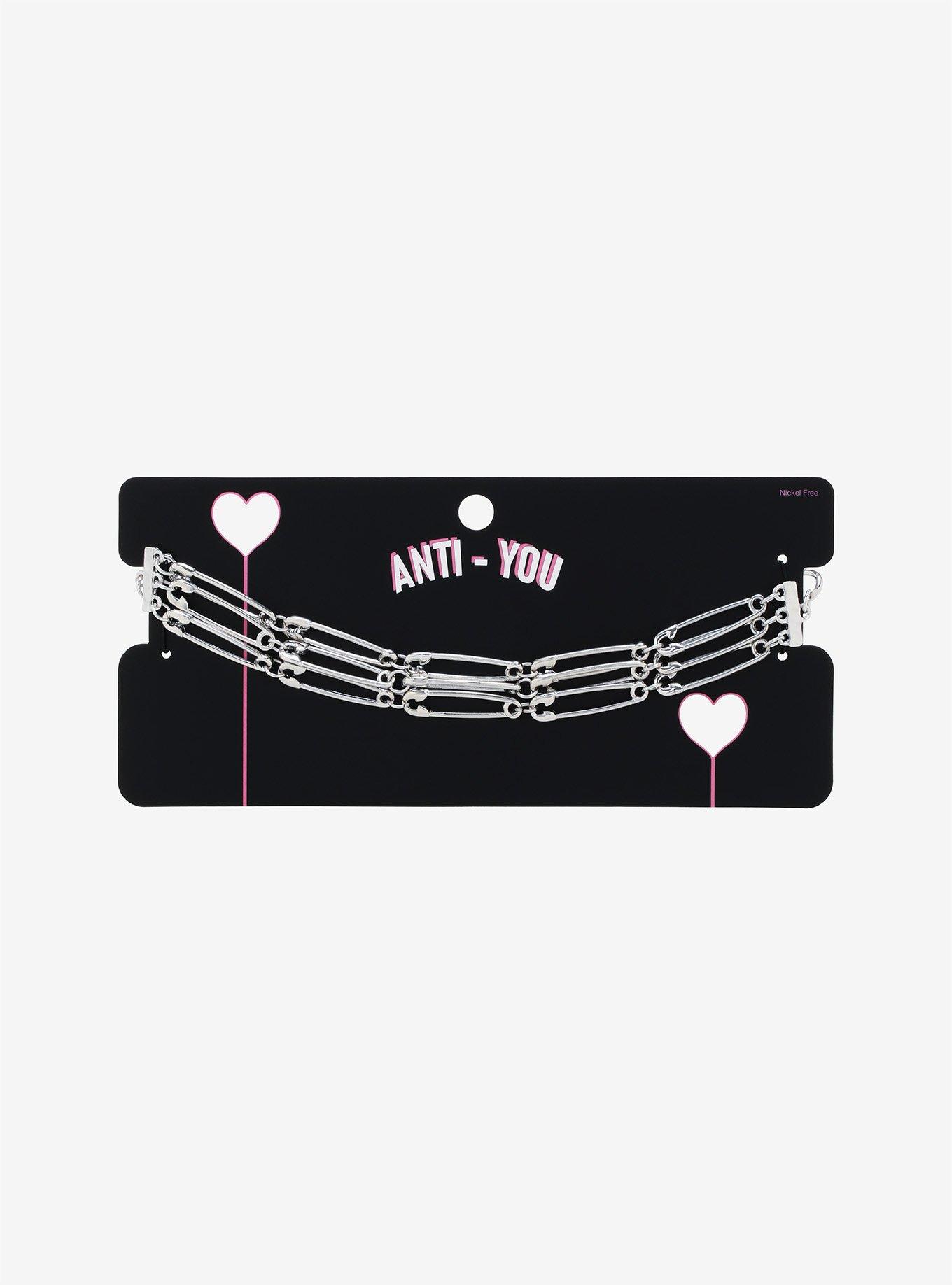 Safety Pin Layered Choker, , alternate