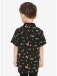Our Universe Disney Mulan Icons Allover Print Toddler Woven Button-Up - BoxLunch Exclusive, BLACK, alternate