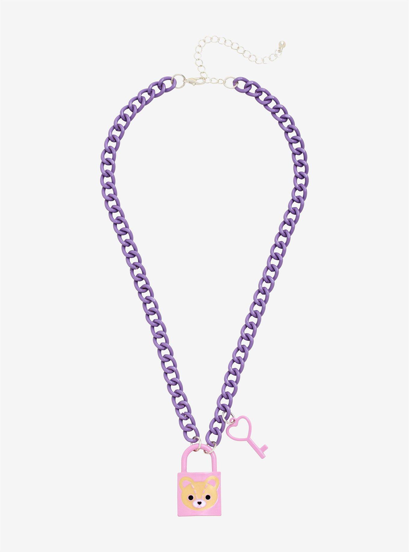 Teddy Bear Padlock Necklace | Hot Topic