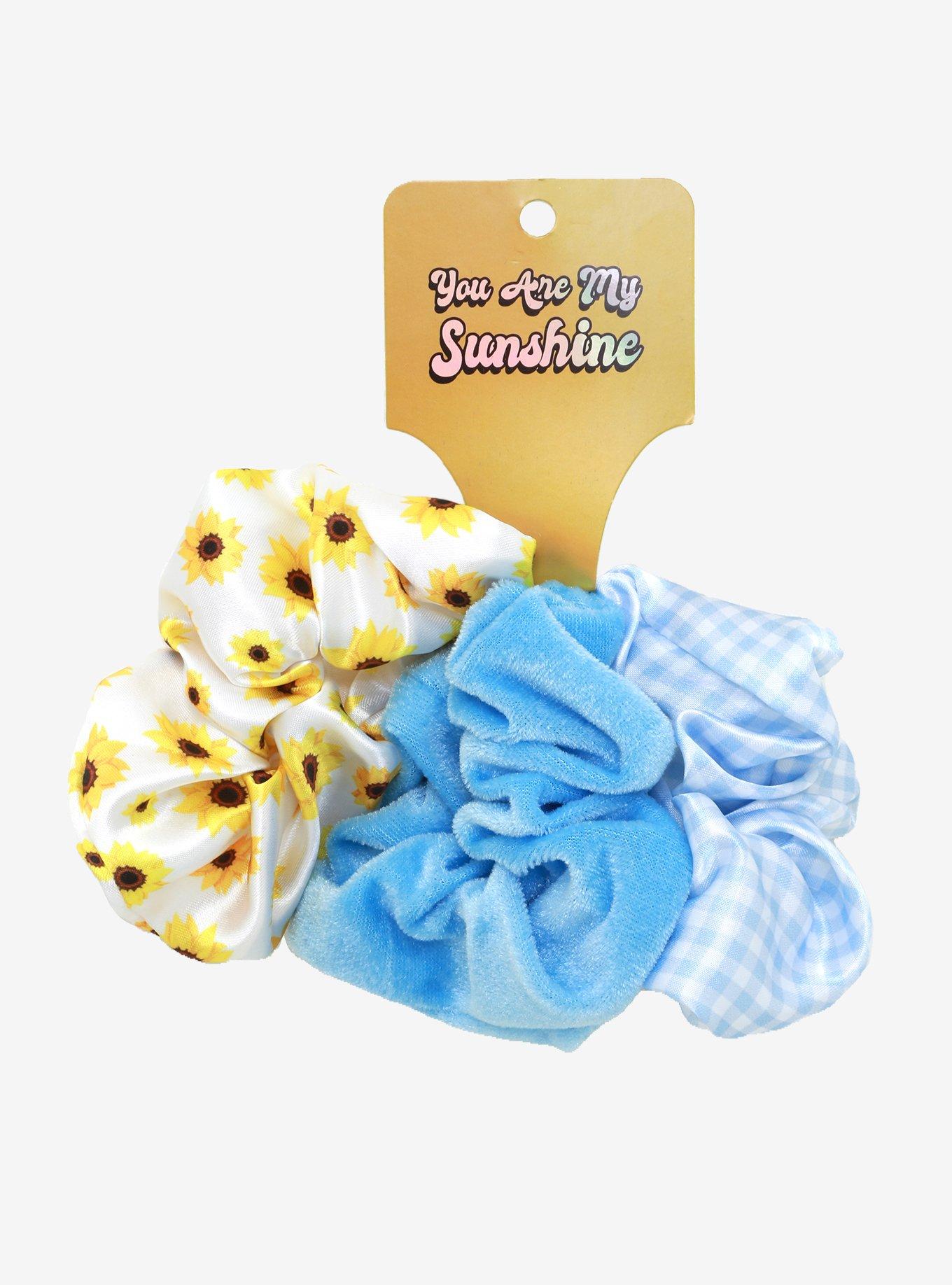 Sunflower Gingham Scrunchie Set, , alternate