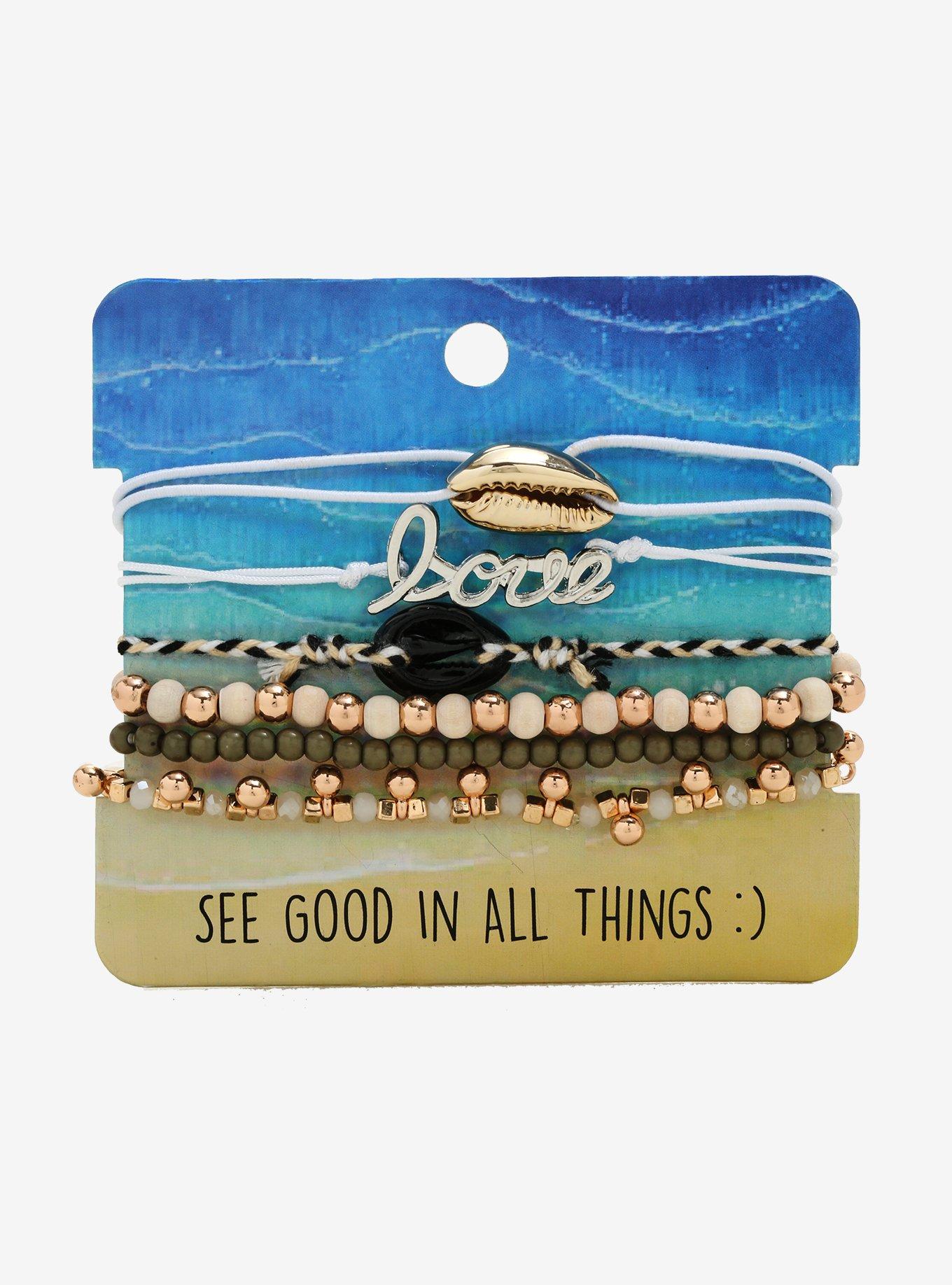 Cowry Shell Bracelet Set, , alternate