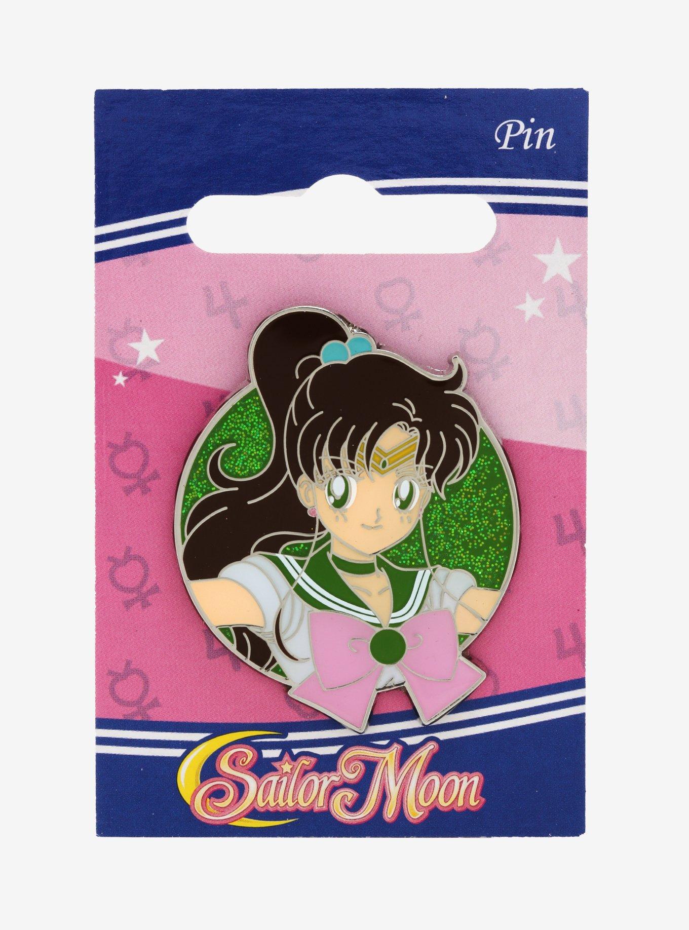 Sailor Moon Sailor Jupiter Glitter Enamel Pin, , alternate