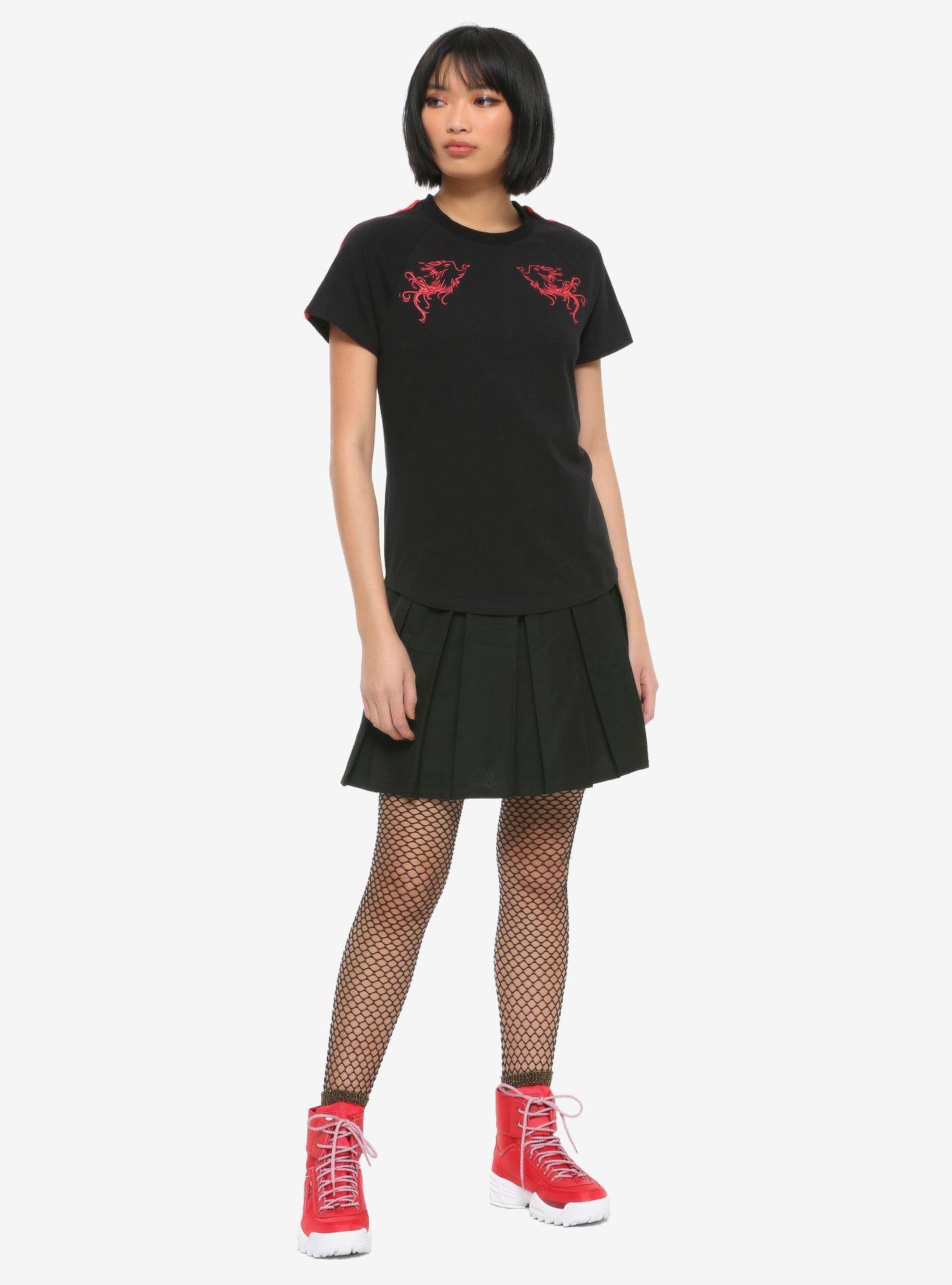 Her Universe Disney Mulan Phoenix Girls Raglan, RED, alternate