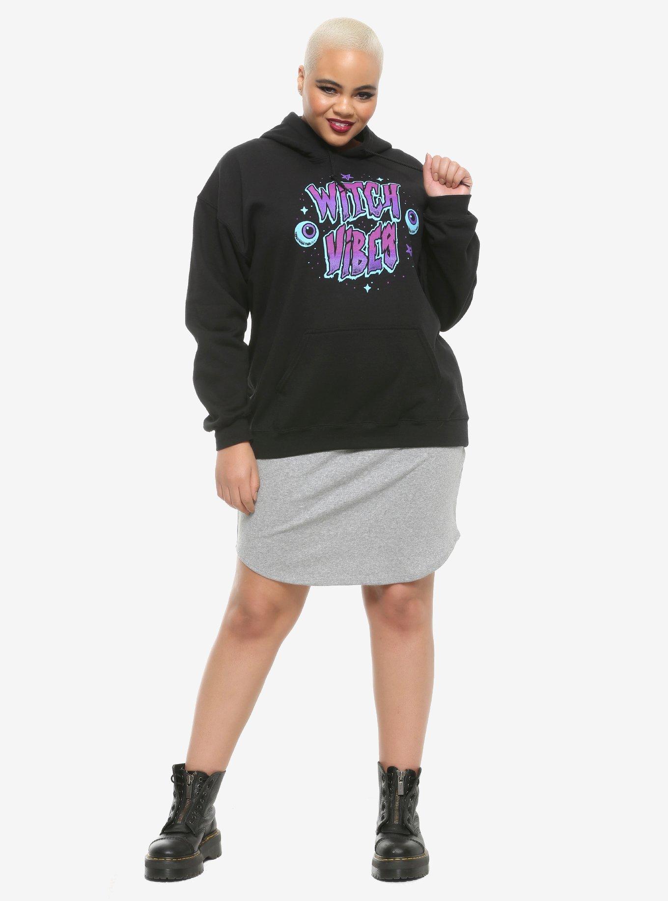 Witch Vibes Girls Hoodie Plus Size, MULTI, alternate
