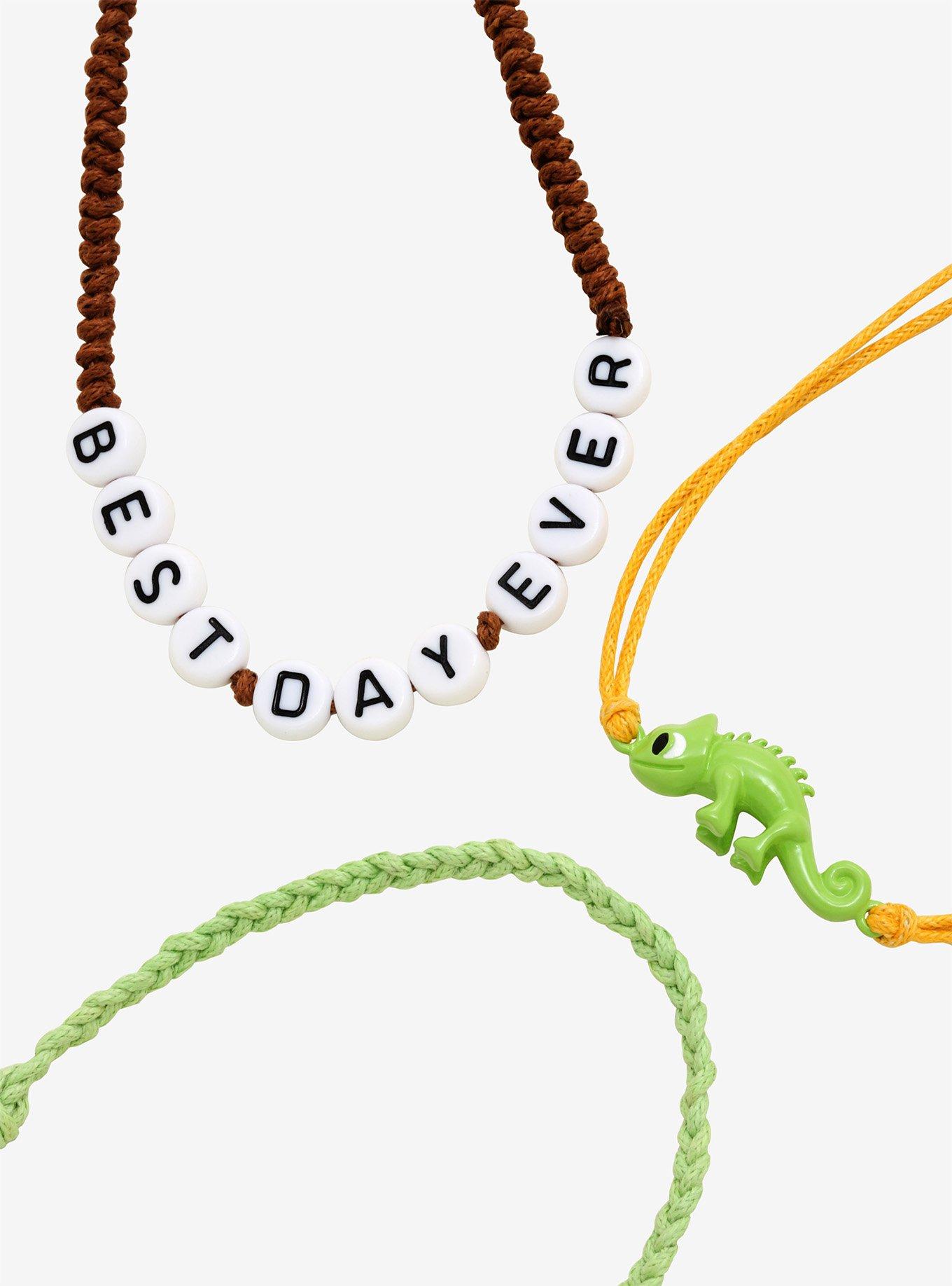 Disney Tangled Pascal Best Day Ever Cord Bracelet Set, , alternate