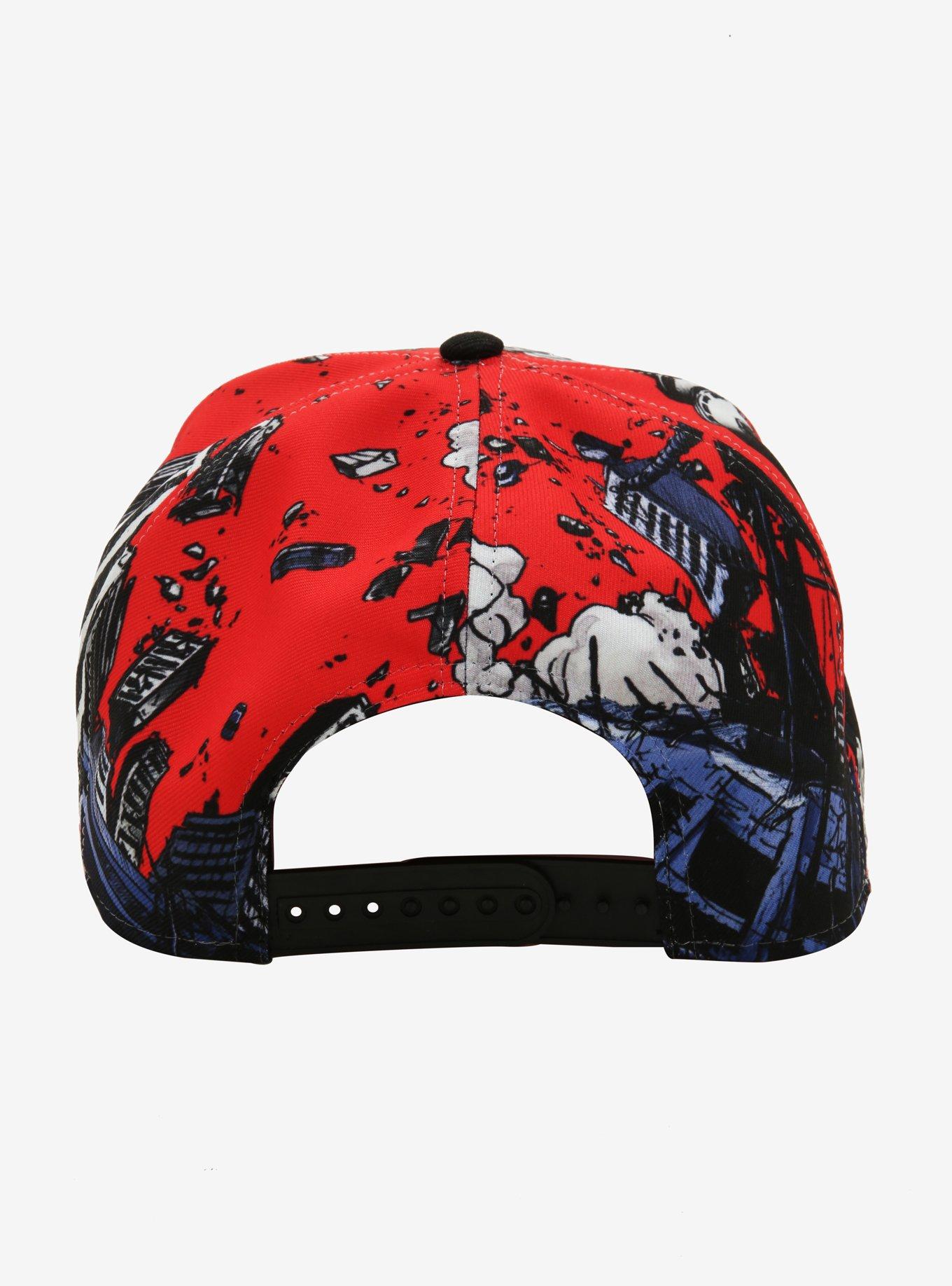 Mob Psycho 100 Destroyed City Snapback Hat, , alternate