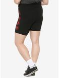 Her Universe Disney Mulan Icons Girls Bike Shorts Plus Size, BLACK, alternate
