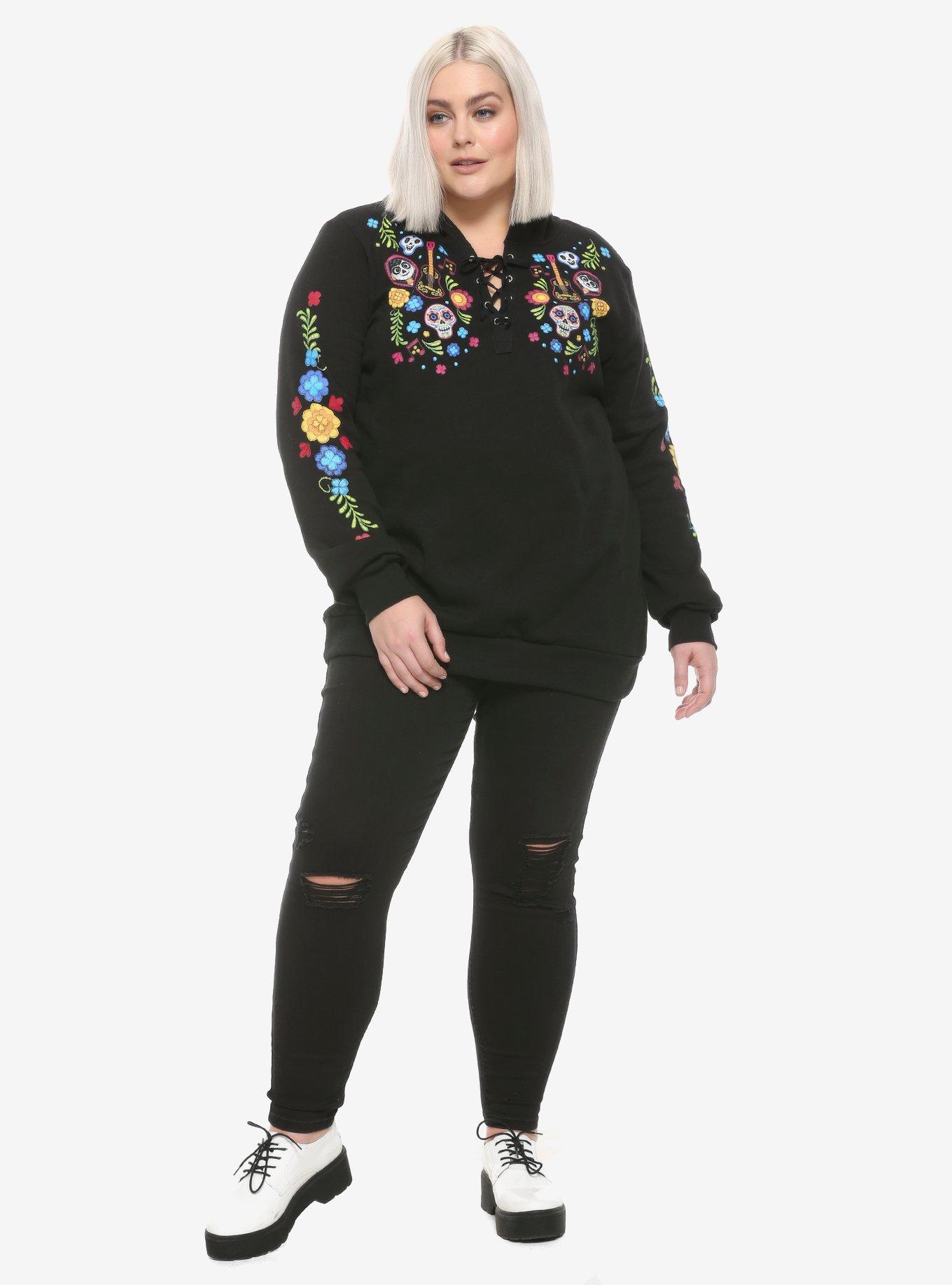 Disney Pixar Coco Lace-Up Girls Hoodie Plus Size, MULTI, alternate