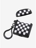 Black & White Checkered Wireless Earbud Case Cover, , alternate