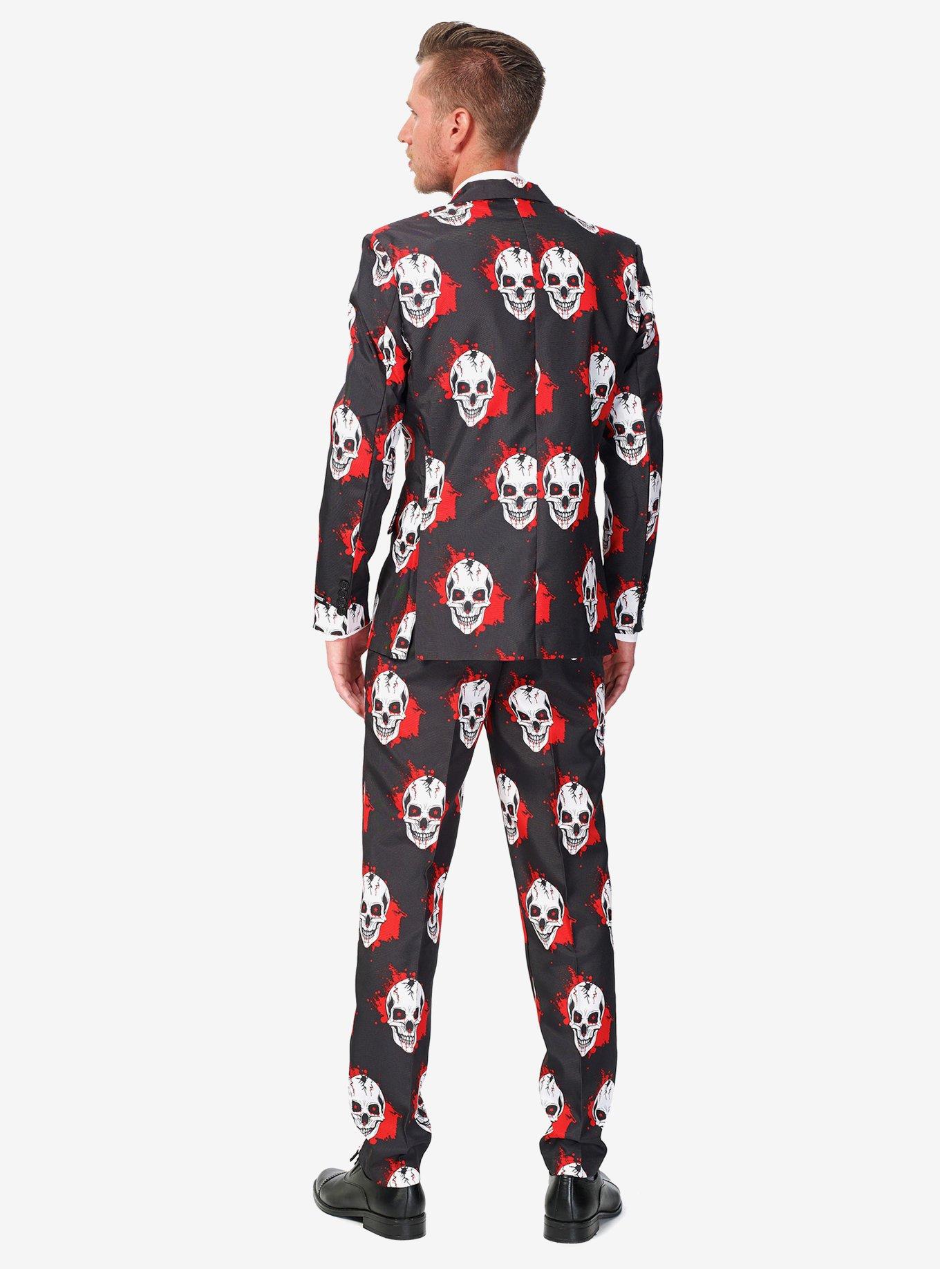 Suitmeister Men's Skulls Blood Halloween Suit, MULTI, alternate