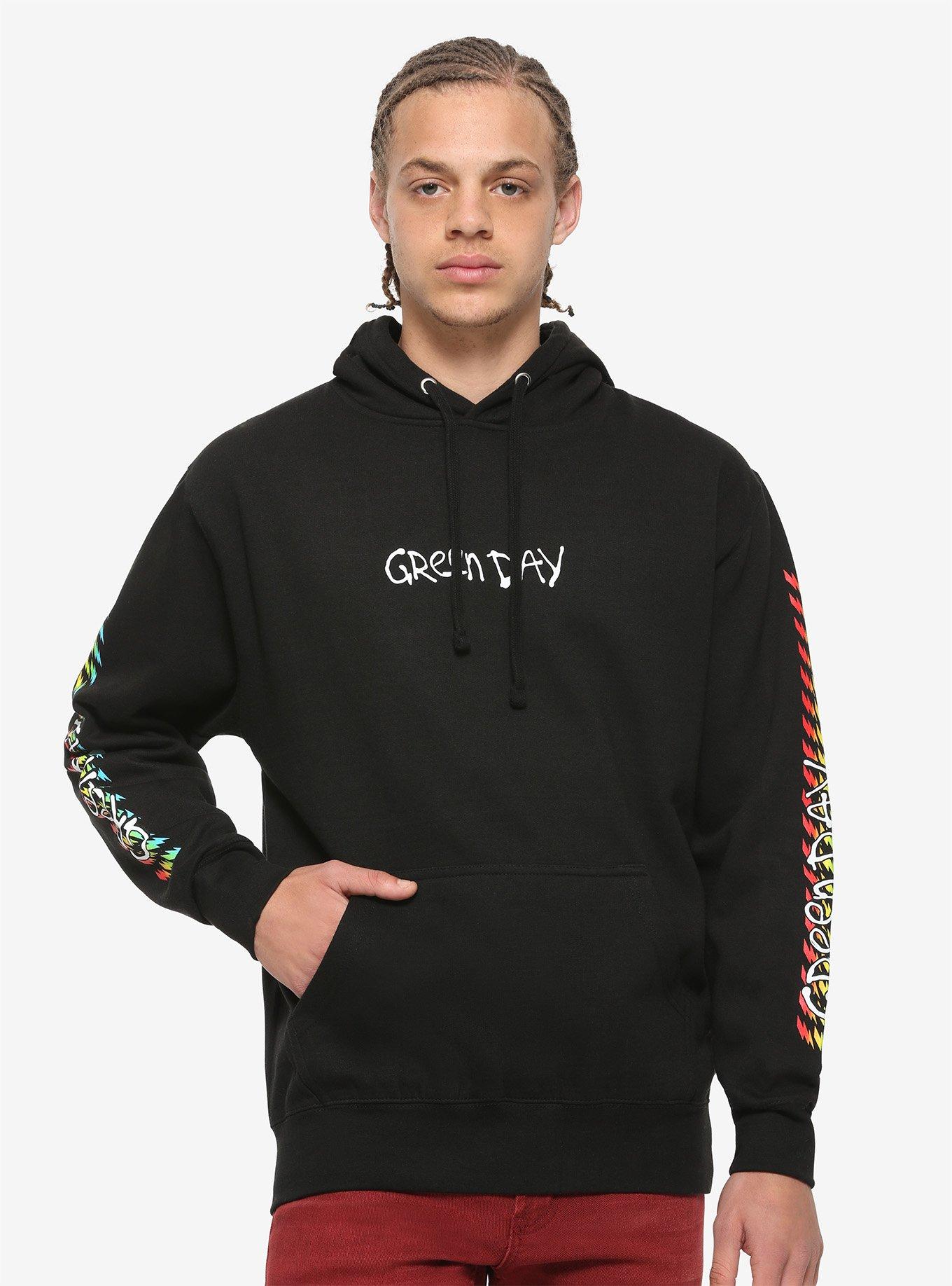 Green Day Unicorn Hoodie, BLACK, alternate