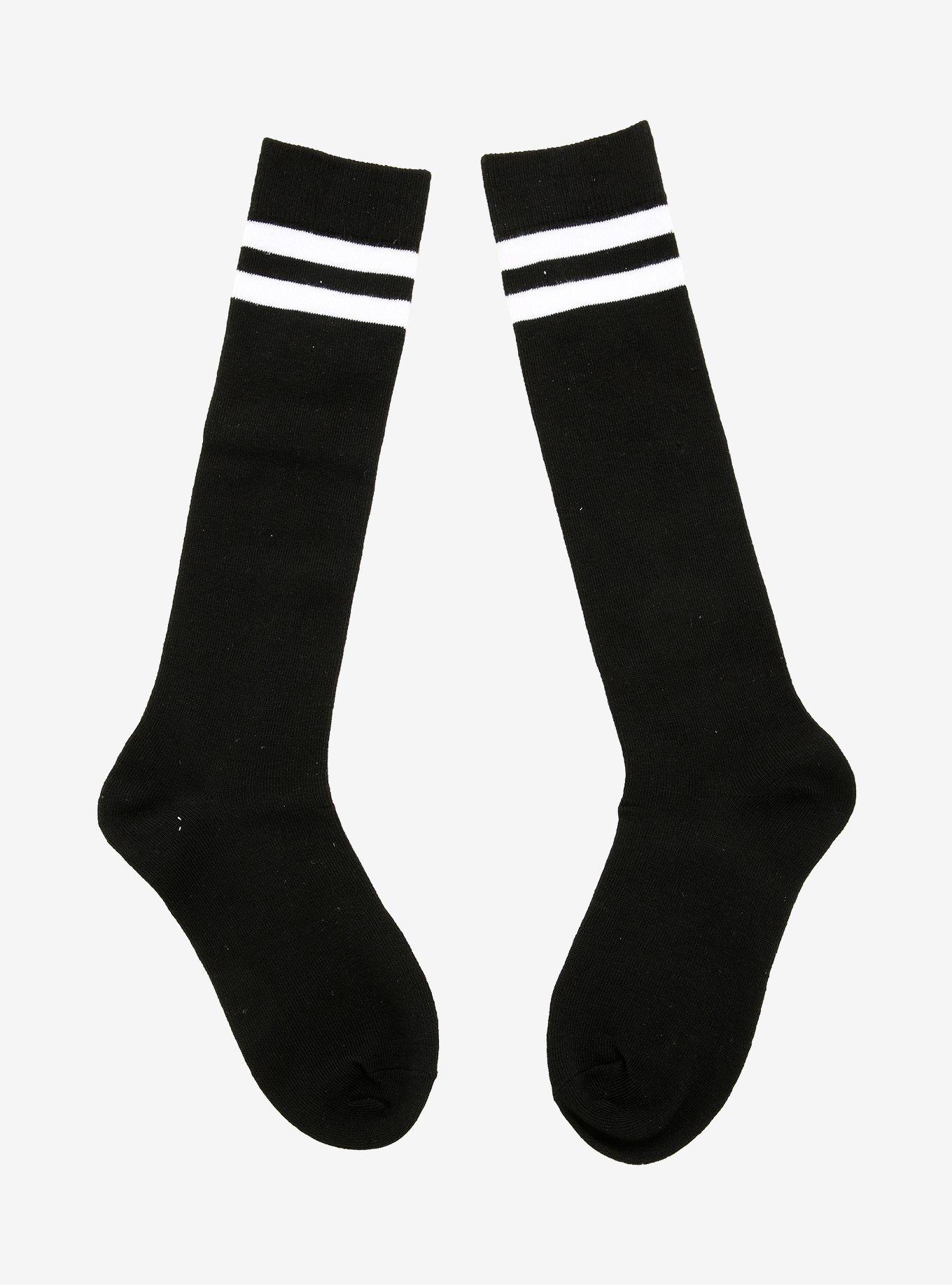 Disney Villains Poison Apple Varsity Knee-High Socks, , alternate