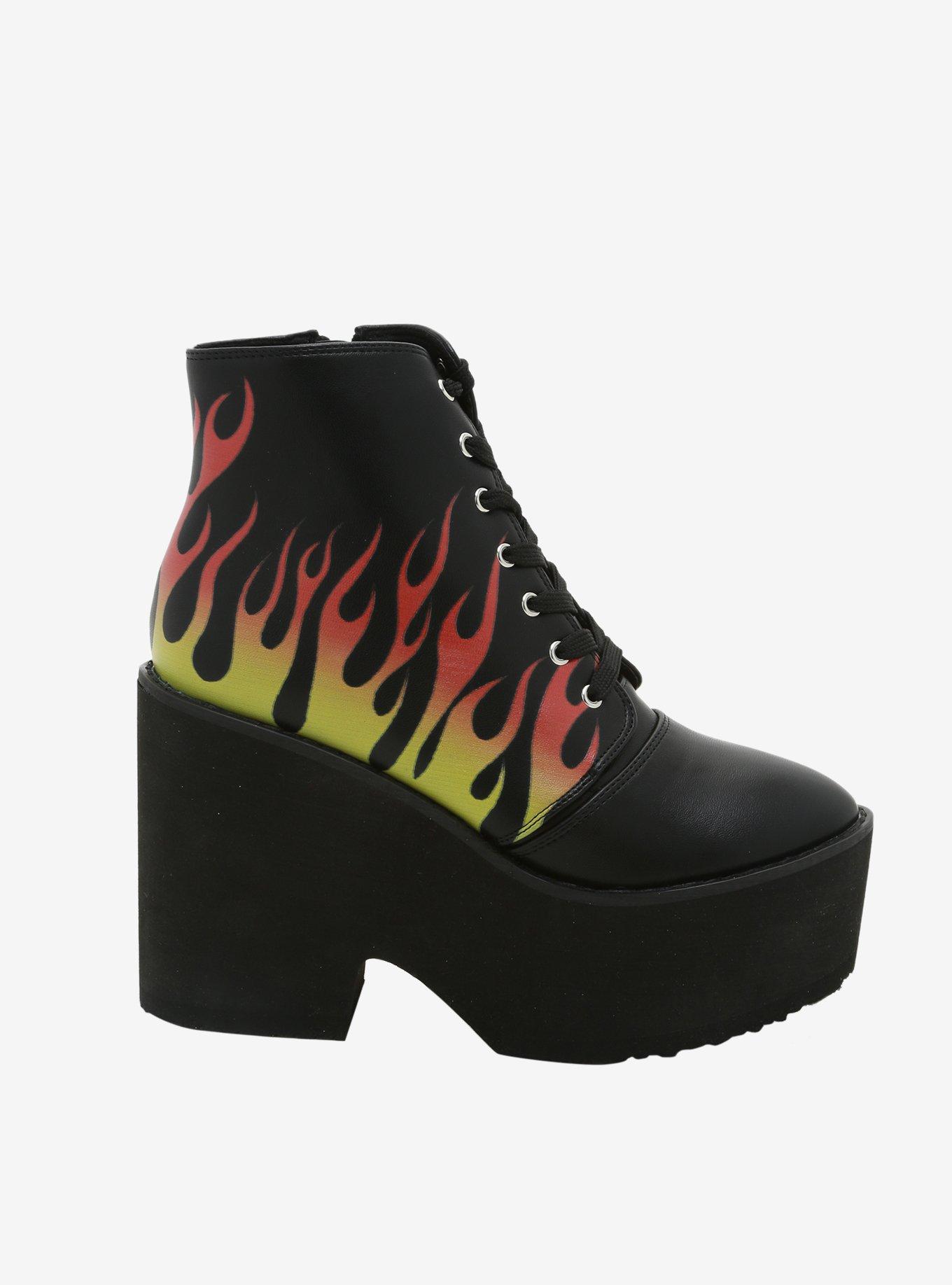 Flames Platform Booties, MULTI, alternate
