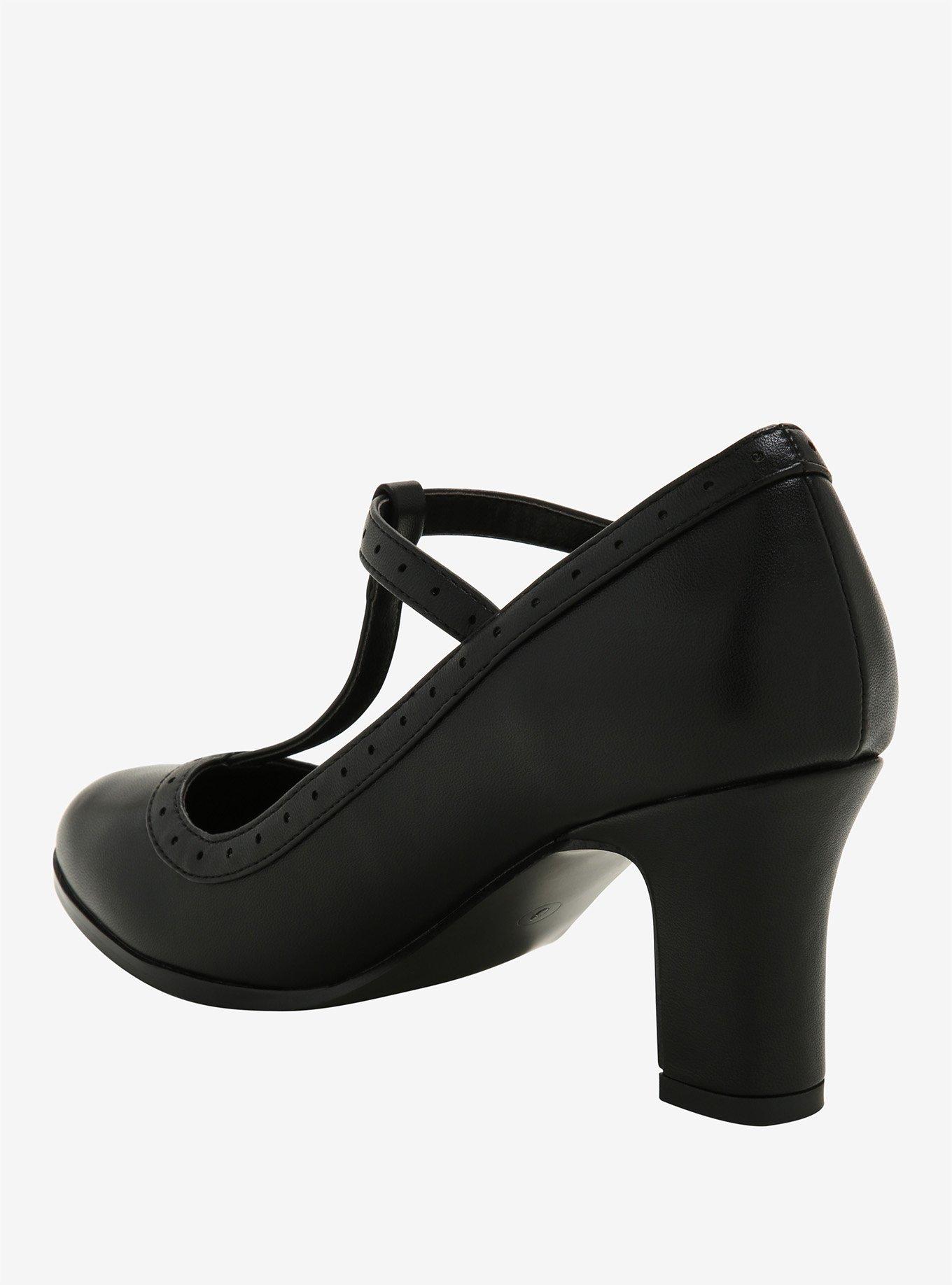 Black T-Strap Heels, MULTI, alternate