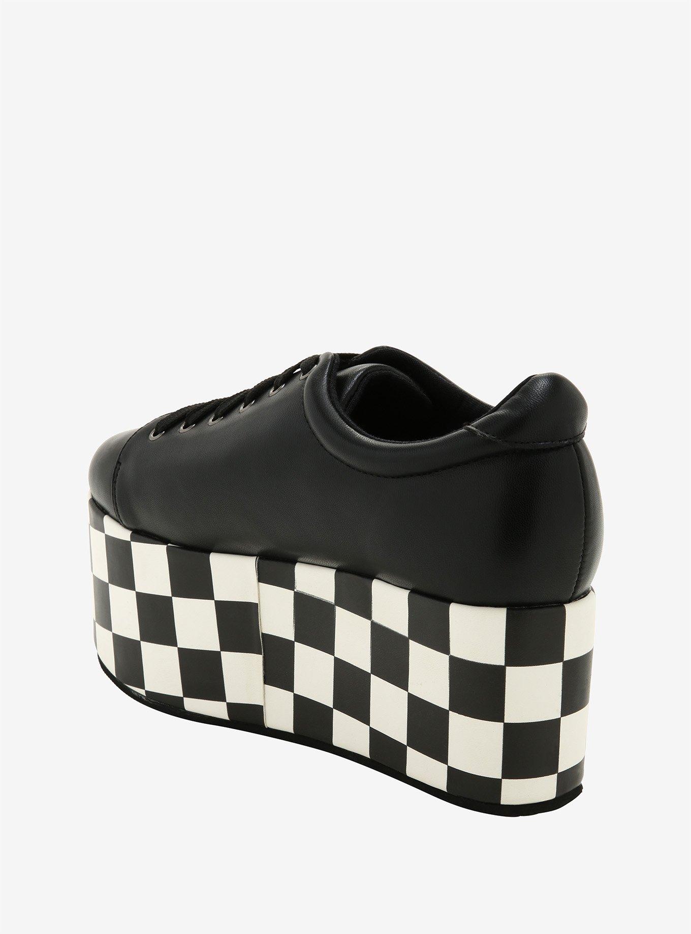 Checkered Sole Platform Sneakers, MULTI, alternate