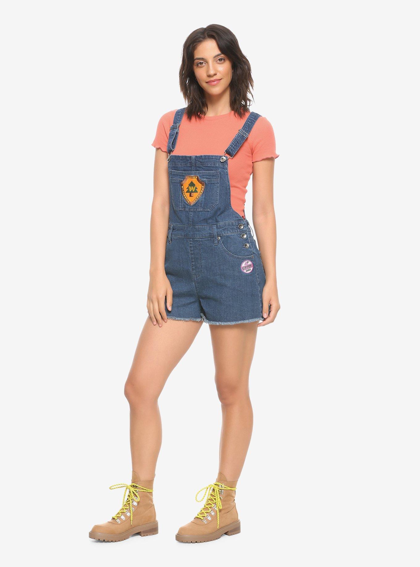 Disney Pixar Up Junior Wilderness Explorer Embroidered Shortalls, INDIGO, alternate