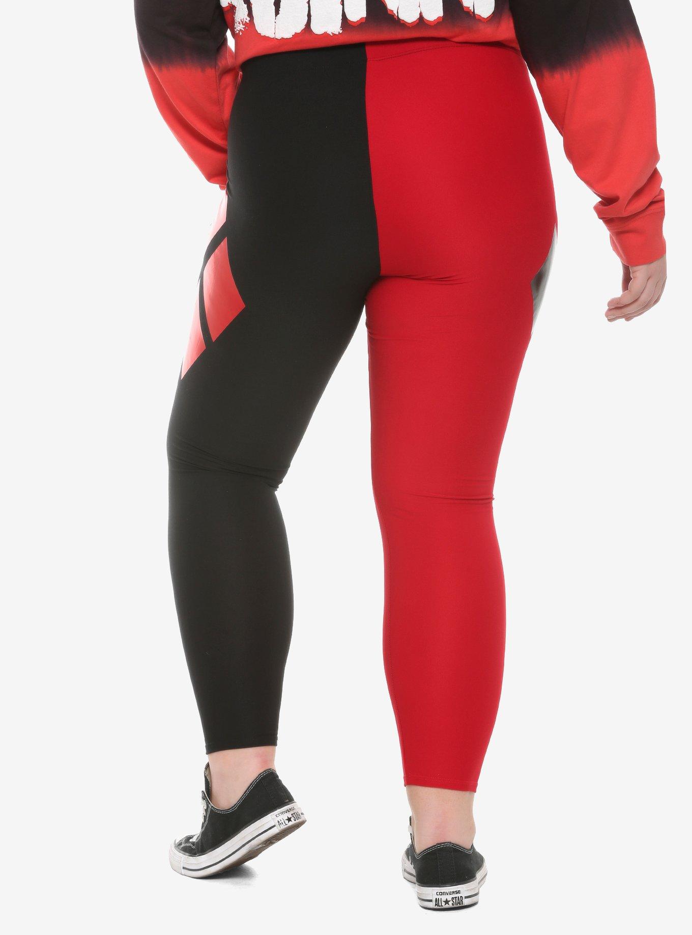 DC Comics Harley Quinn Foil Diamonds Leggings Plus Size, MULTI, alternate