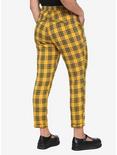 Yellow Plaid Pants With Detachable Chain, PLAID - YELLOW, alternate