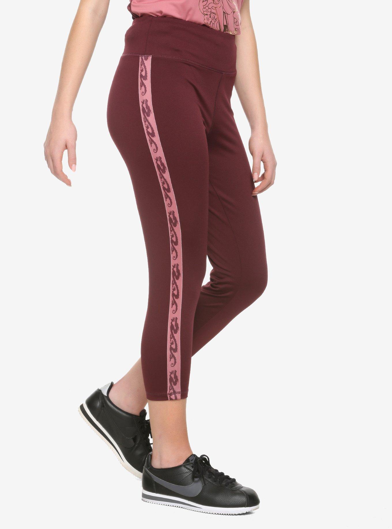 Our Universe Disney Mulan Mushu Striped Leggings - BoxLunch Exclusive, WHITE, alternate